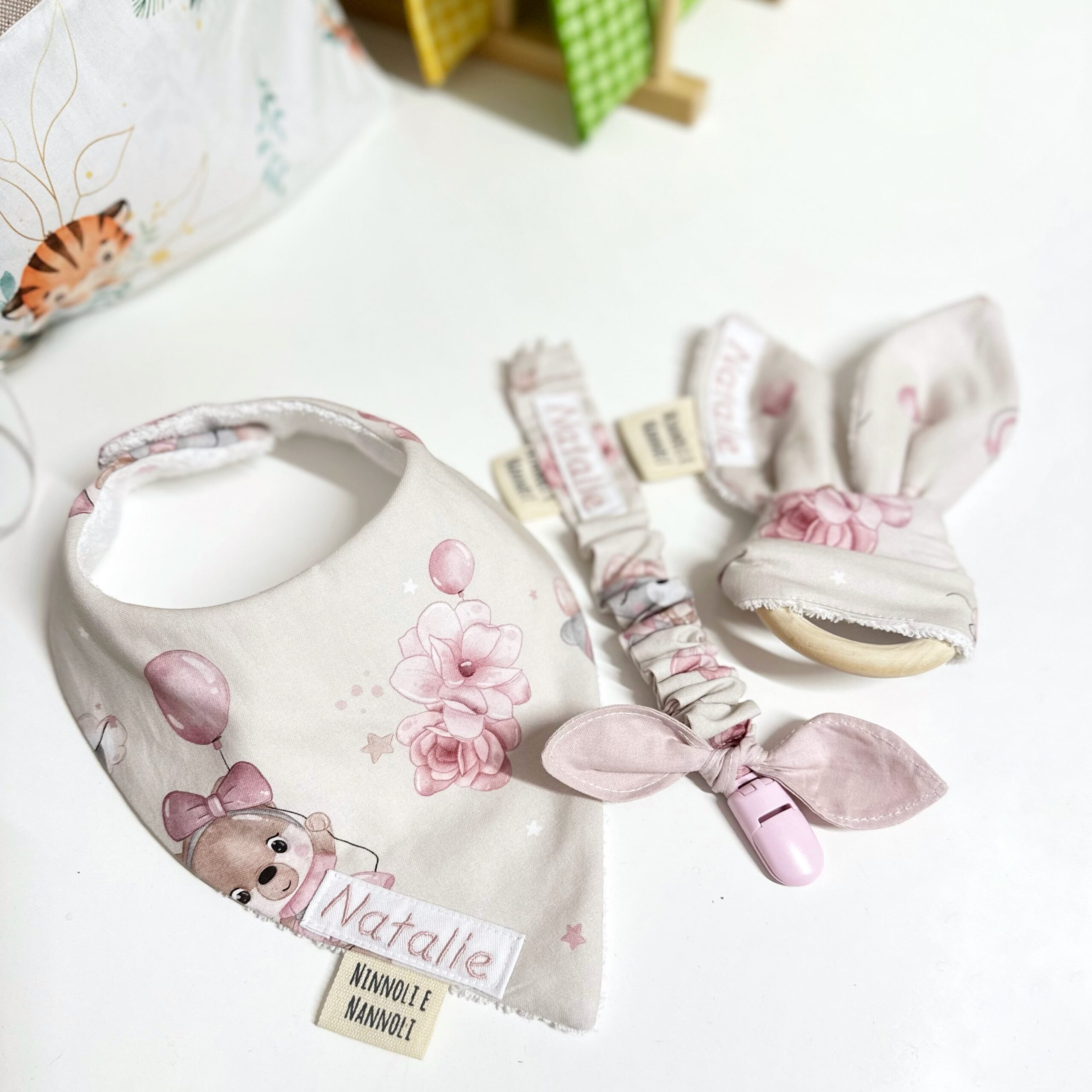 BAVAGLIO BANDANA NEONATO NINNOLI E NANNOLI