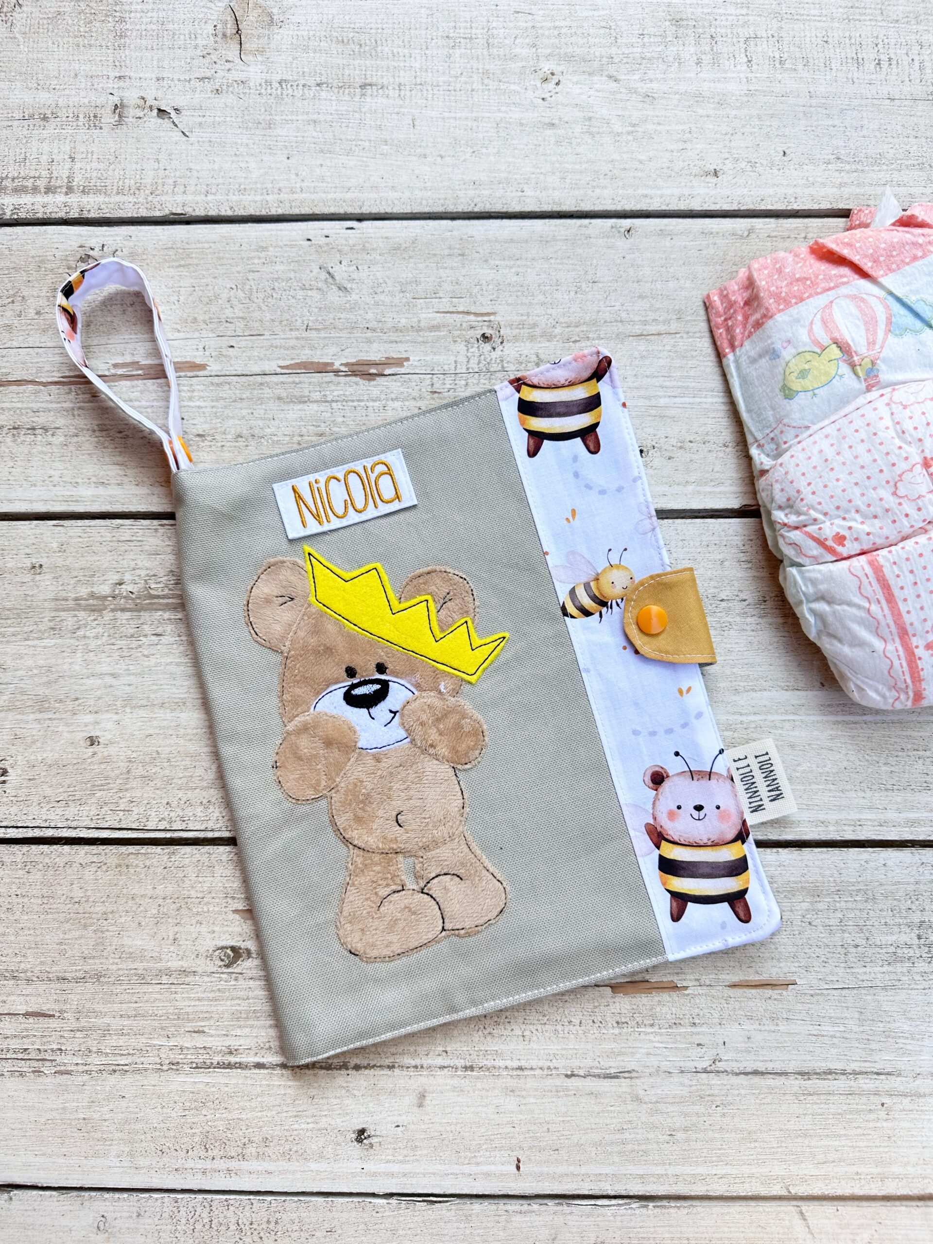 POCHETTE PORTAPANNOLINI PERSONALIZZATA