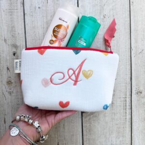 Beauty case mussola imbottito personalizzato