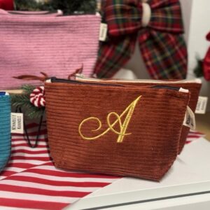 Astuccio beauty case velluto a coste personalizzato