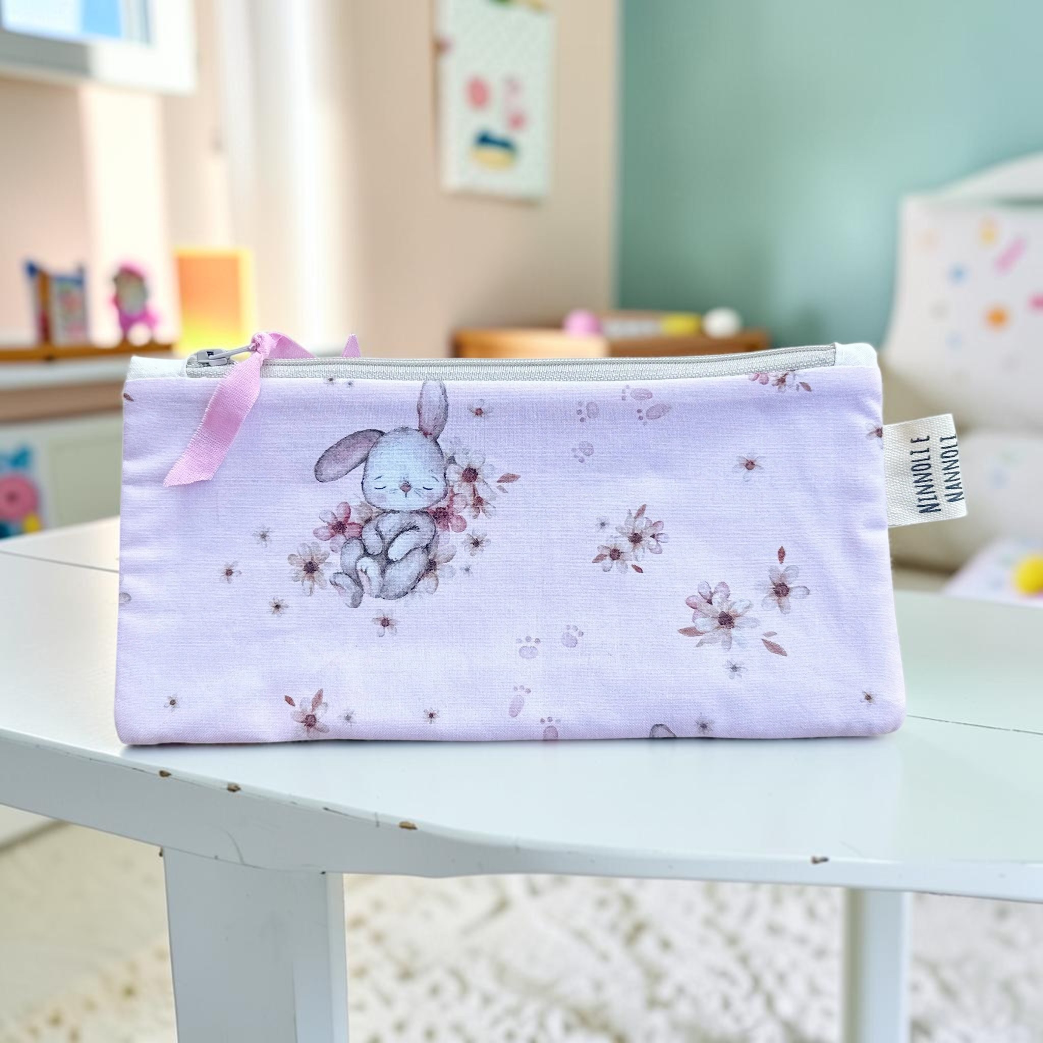 ASTUCCIO BEAUTY CASE - TAGLIA S CONIGLIETTO ROSA